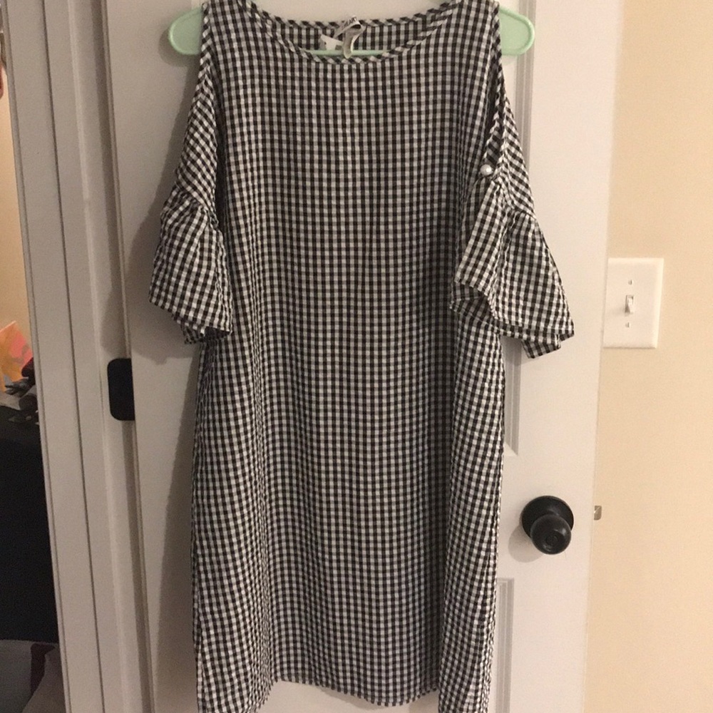 Gingham print dress